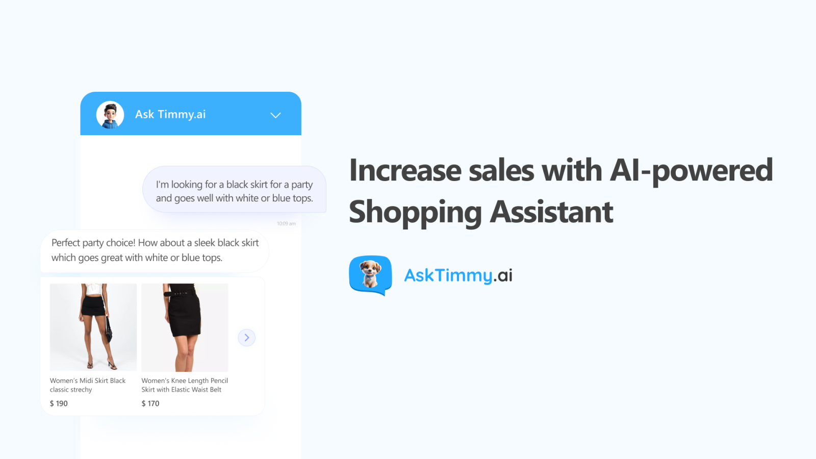 ChatGPT-driven AI-chattbot & Shoppingassistent för e-handel.