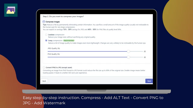 Easy step-by-step instruction to optimize image