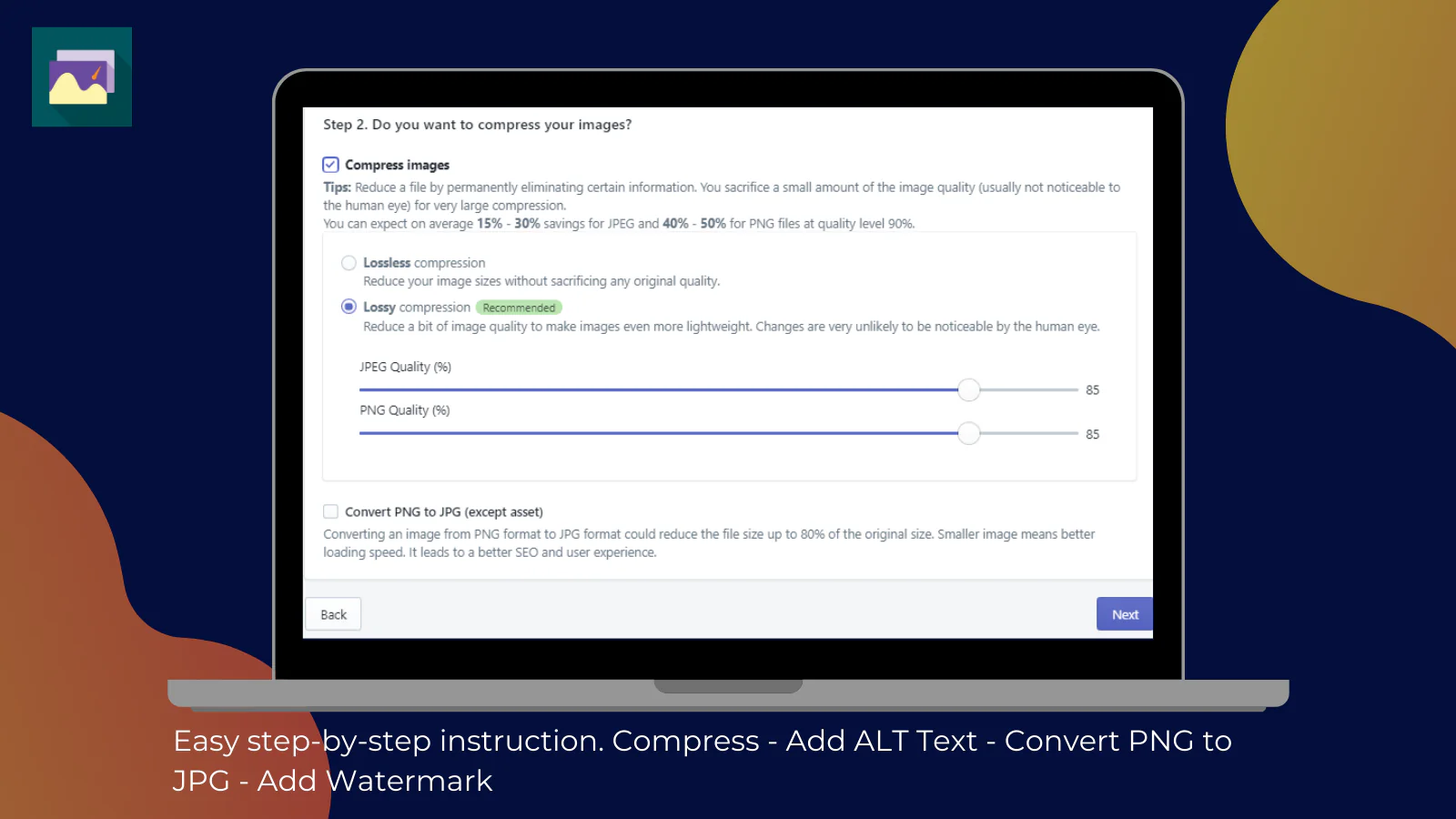 Instruction étape par étape facile pour optimiser l'image