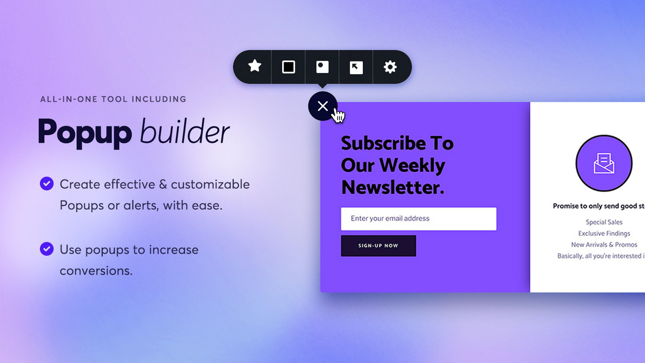Drag and drop popup builder in Brizy Shopify