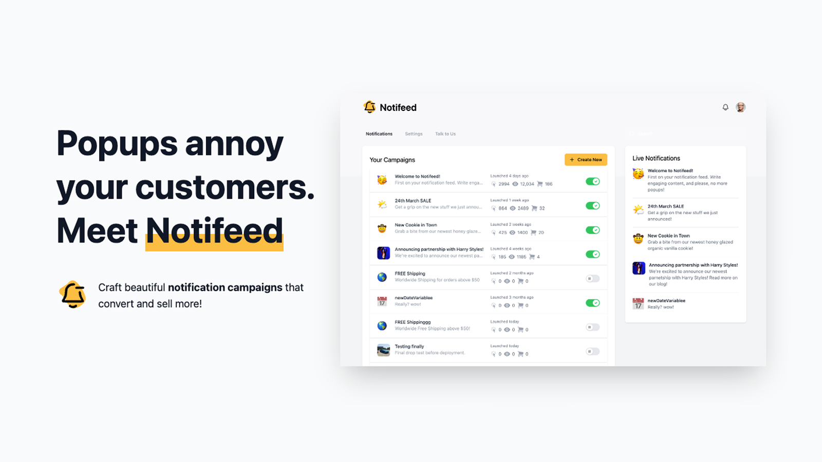 Notifeed Shopify Listing Banner