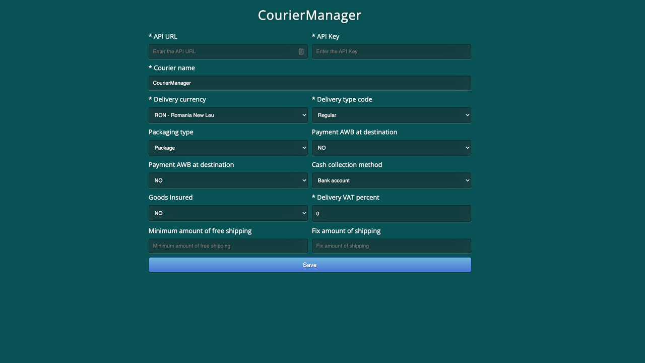 Painel de Configurações