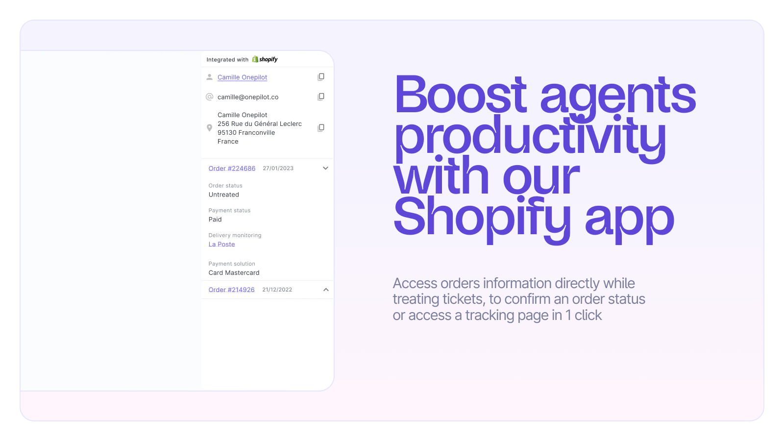 Boost agents productivity