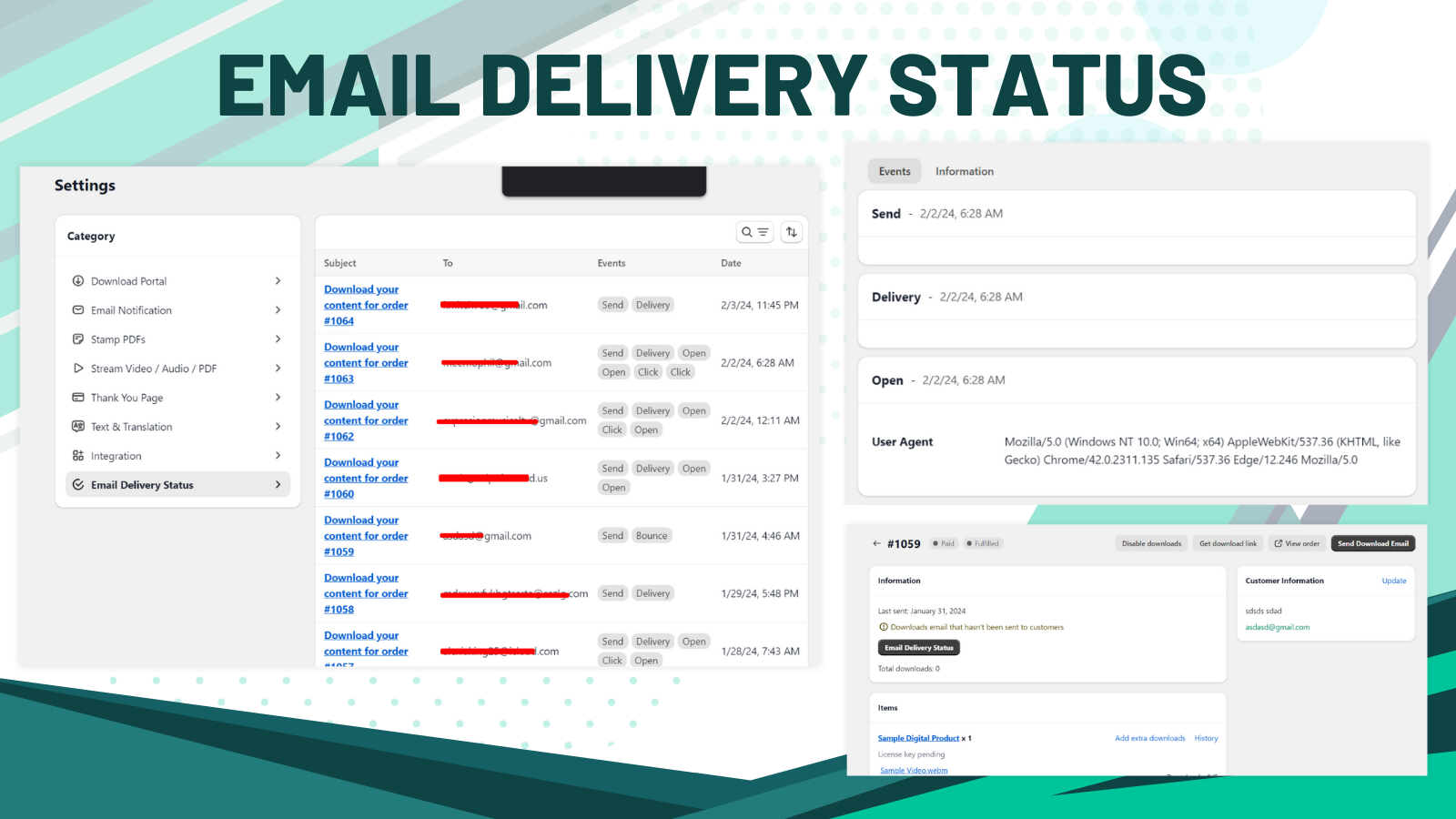 E-mail leveringsstatus