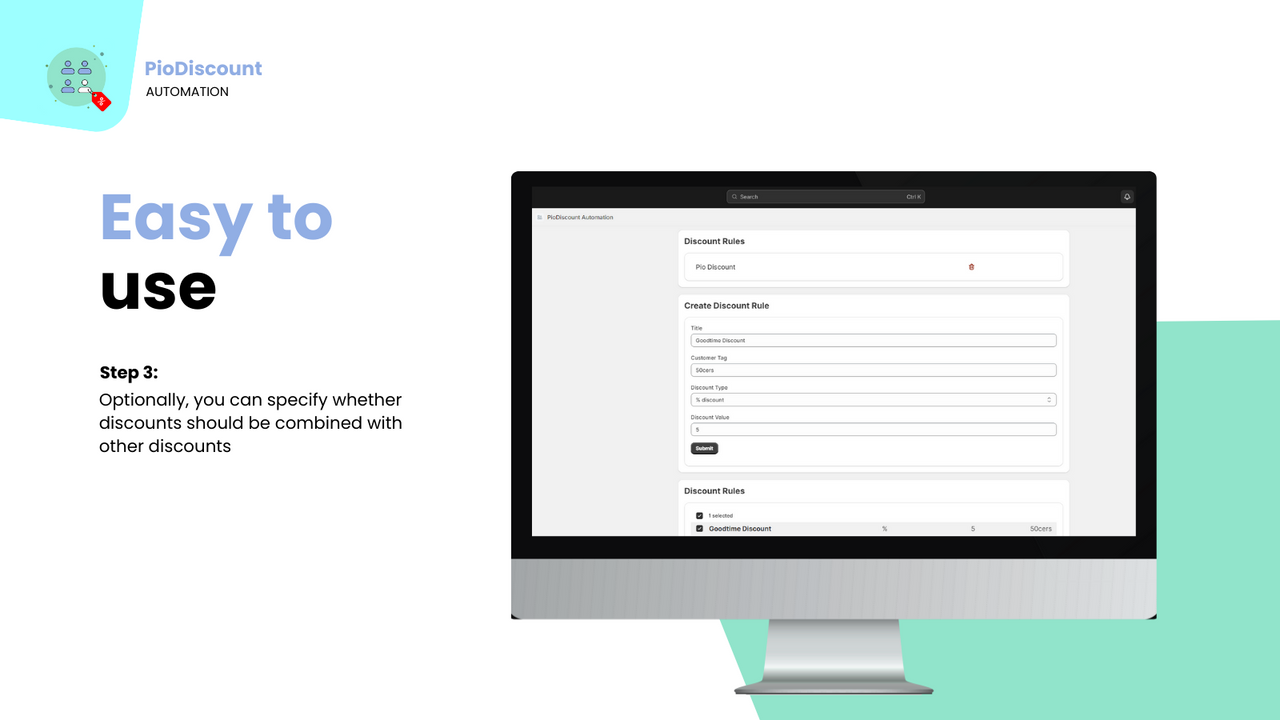 How to use PioDiscount Automation
