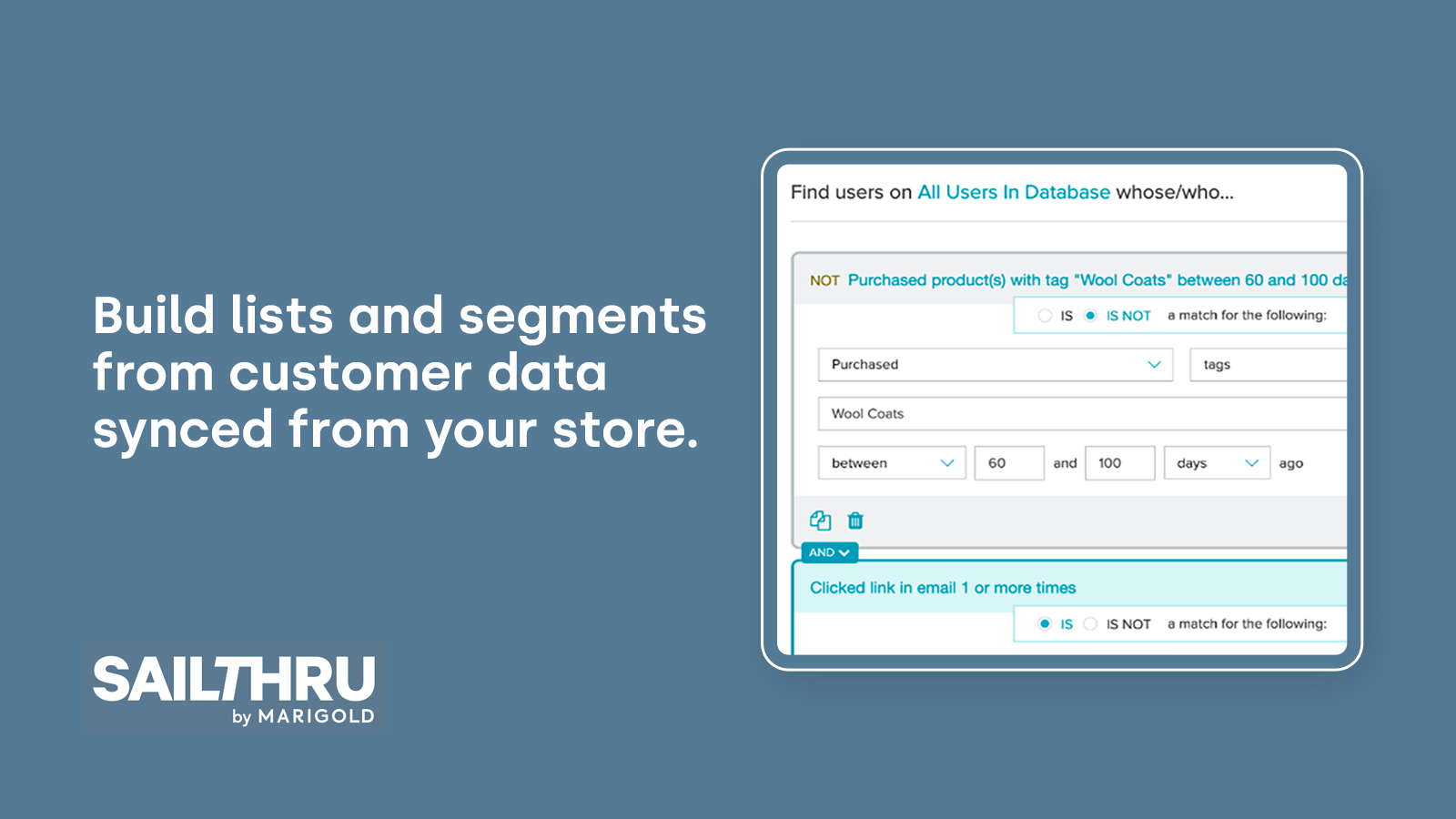 Construye segmentos de audiencia basados en datos de los clientes.