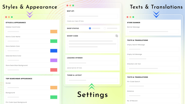 Multi Store Locator Settings