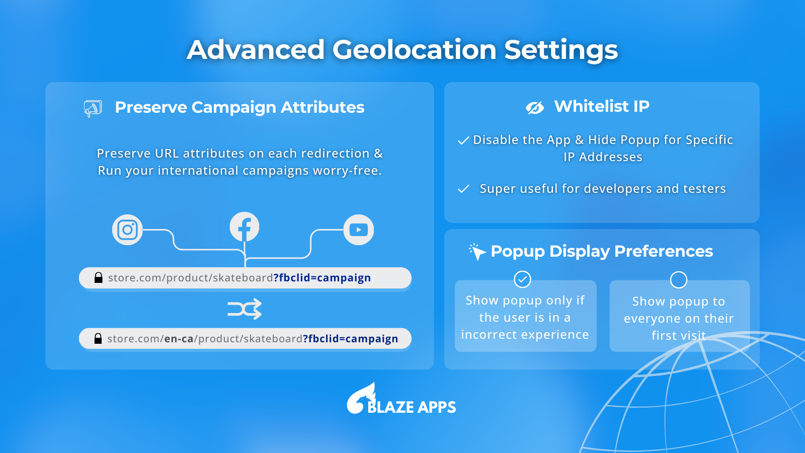 Geolocation Redirect | Blaze Screenshot