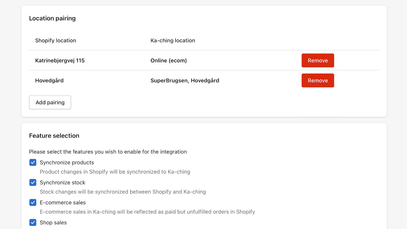 Configure a sincronização