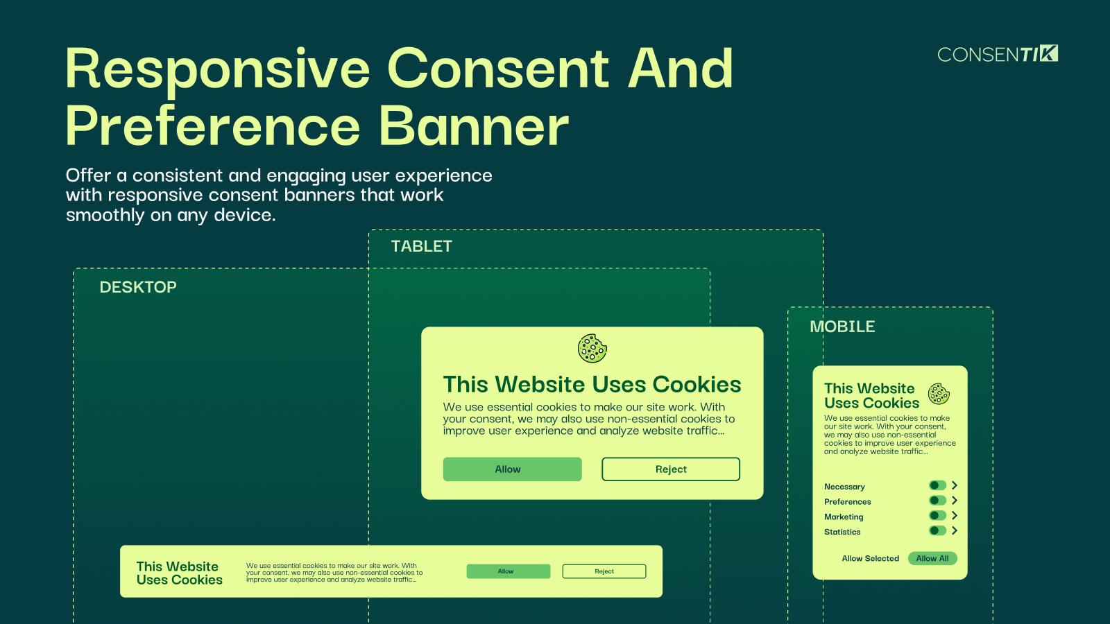 EU GDPR Cookie Banner Google Consent Mode integrerad, Auto block