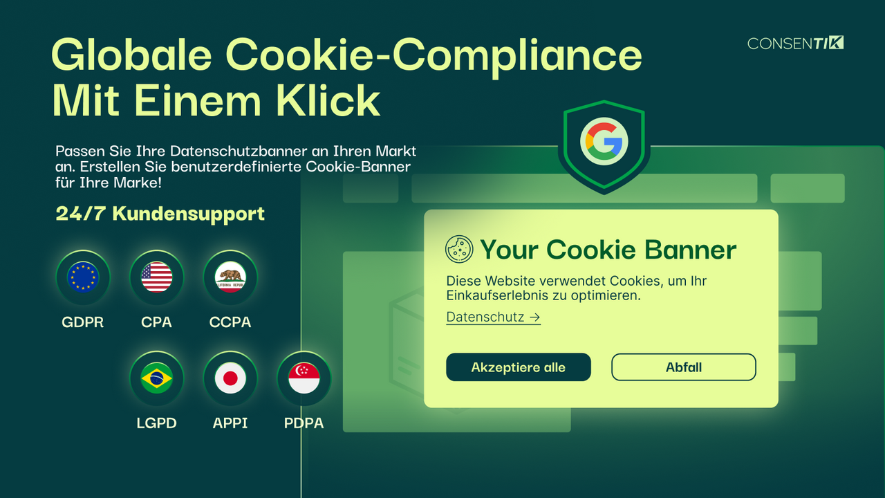 Globale Cookie-Compliance mit Einem Klick