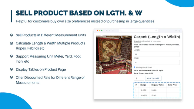 Adds Pricing Calculator to Product Pages 