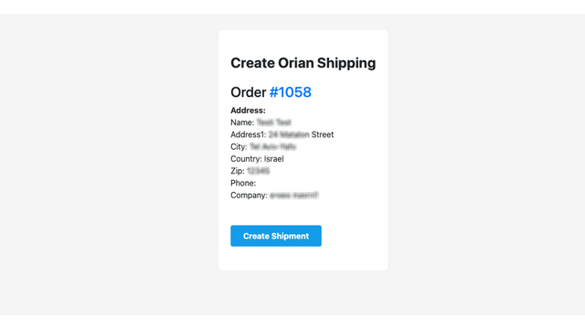 All the order data is pulled and only one click for a shipment