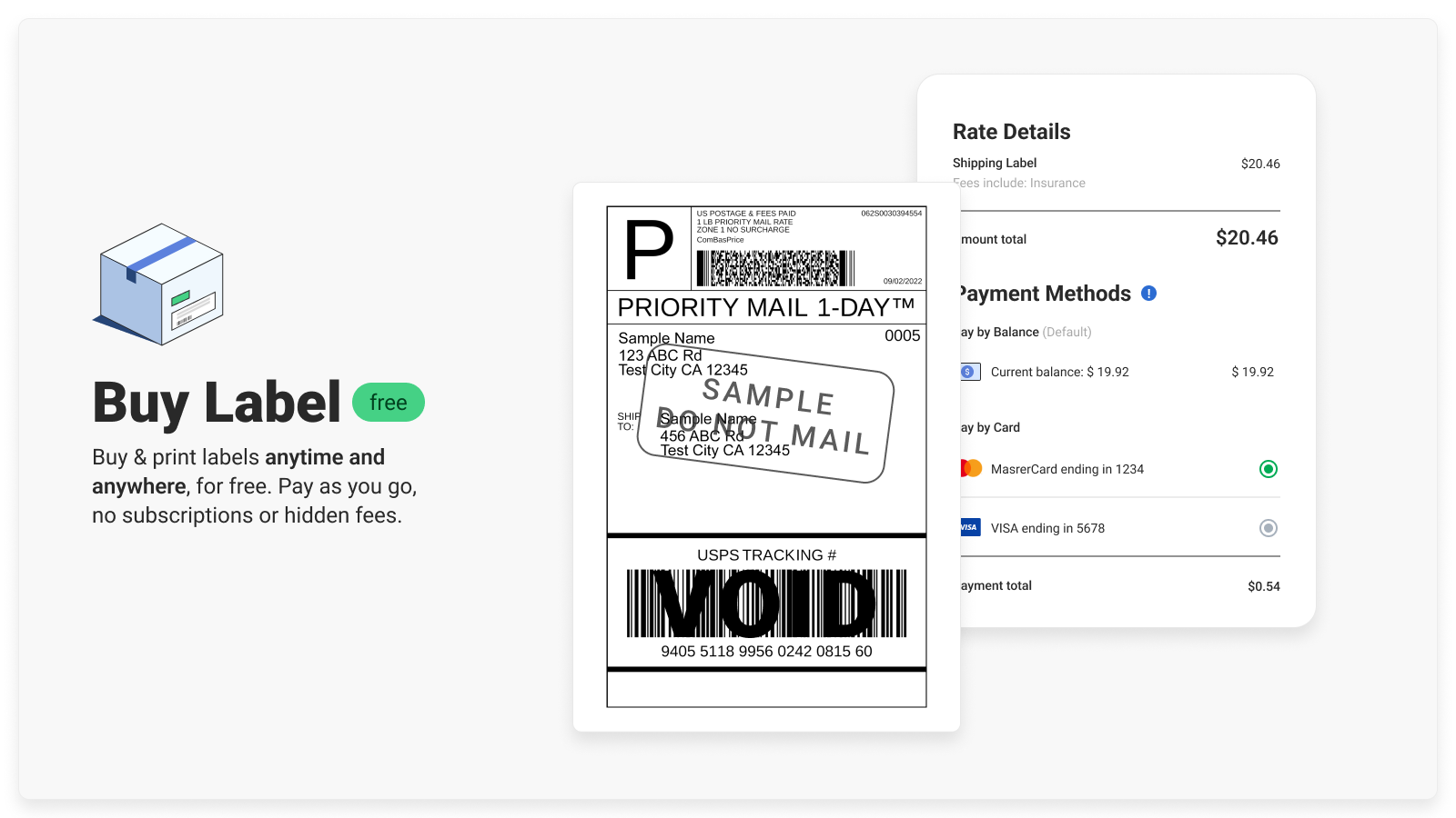 Buy & print labels from your office, home or on-the-go