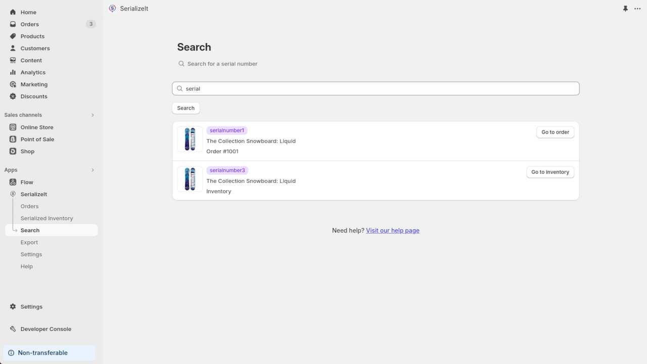 SerializeIt search screenshot