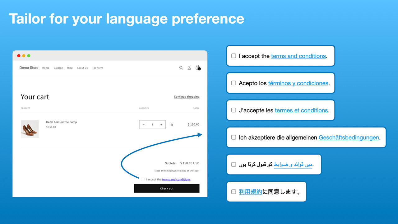 Tailor T&Cs For Any Language