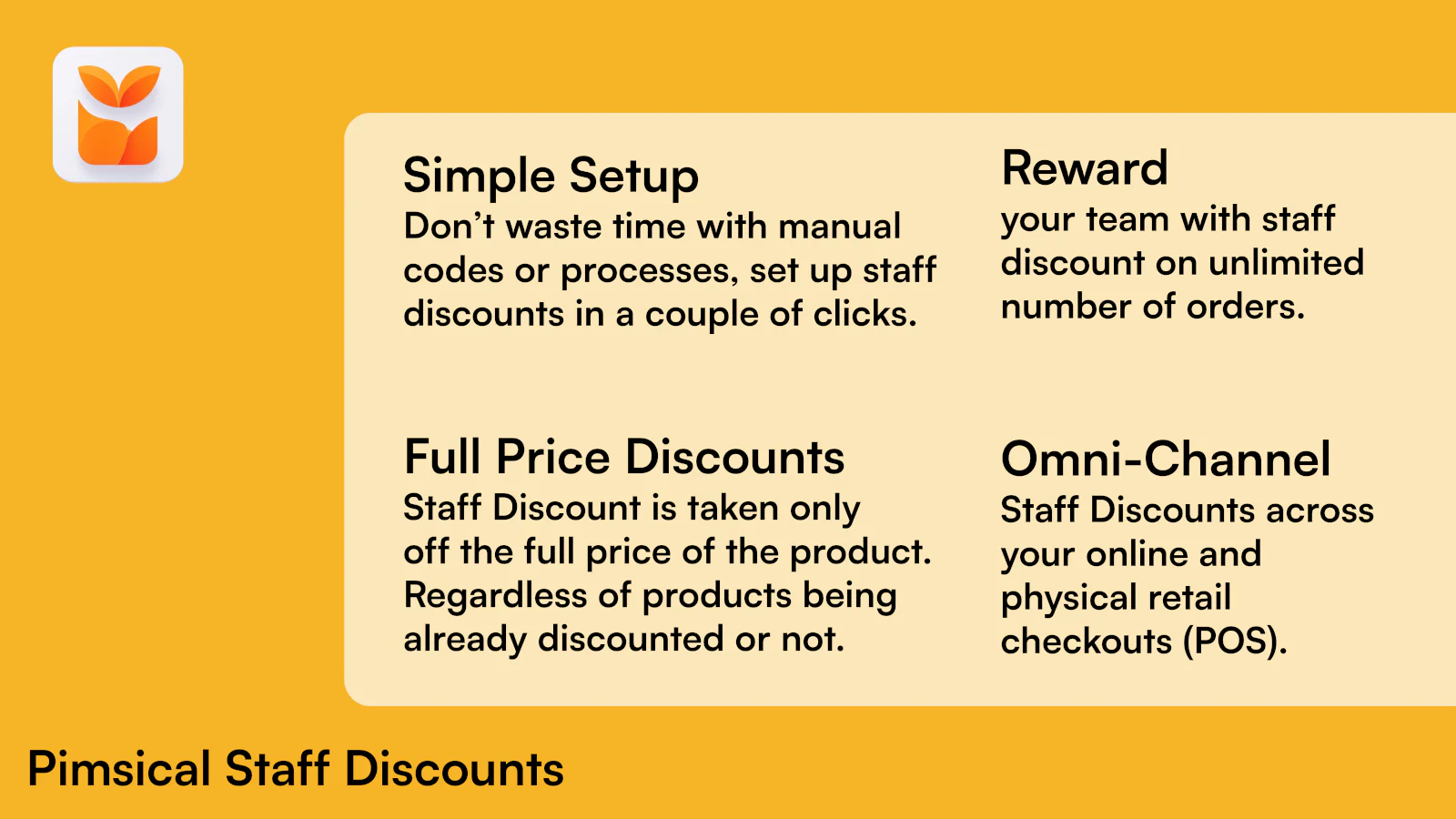 Simple to setup, secure and omni channel staff discounts