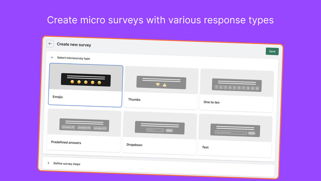 Userpulse responses types