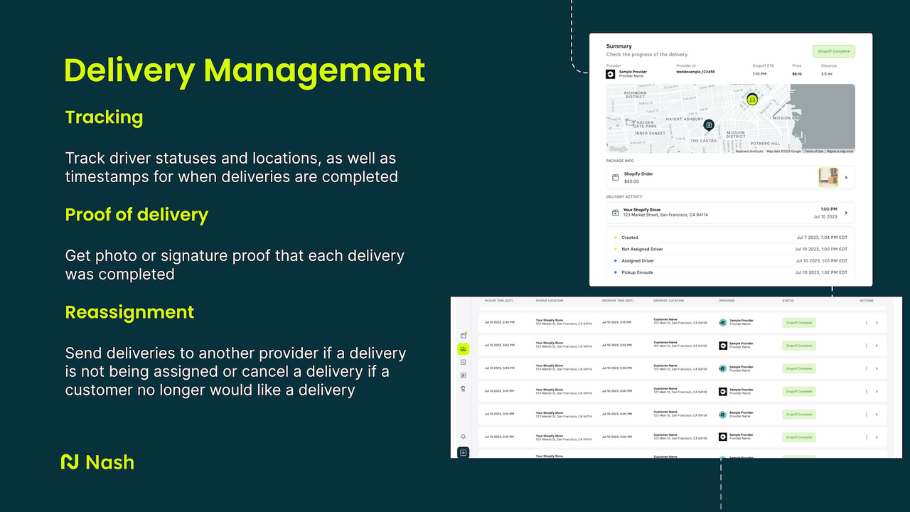 Delivery management