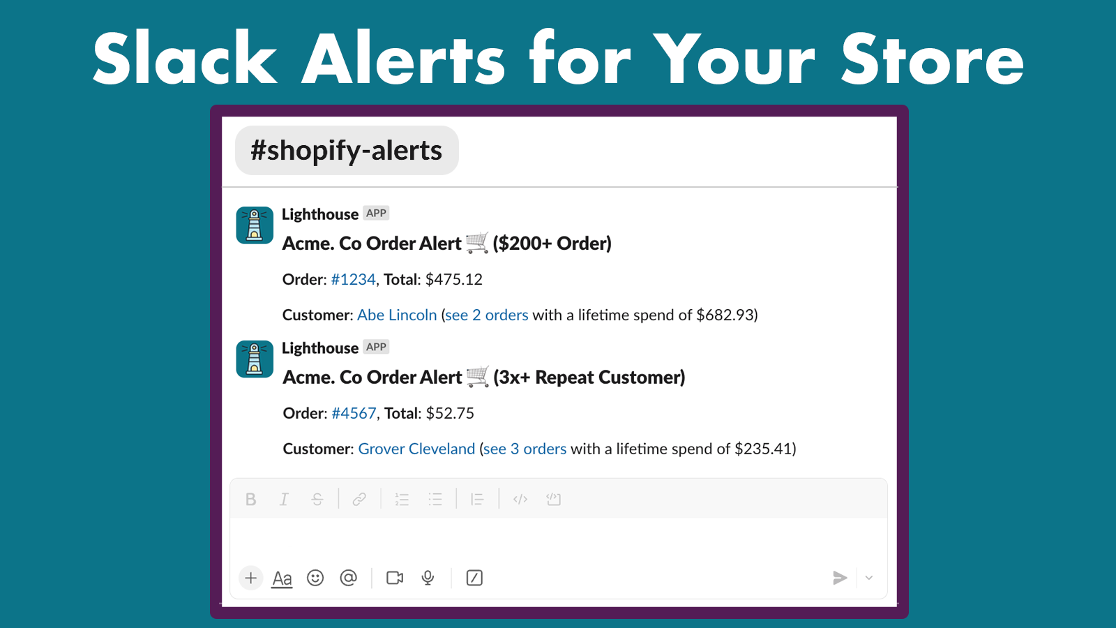 Lighthouse: Slack Order Alerts