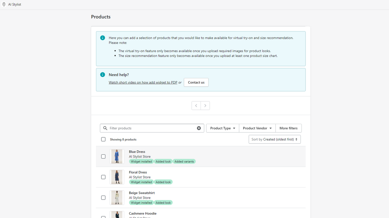 Configuración del Administrador del Plugin - Página de Productos