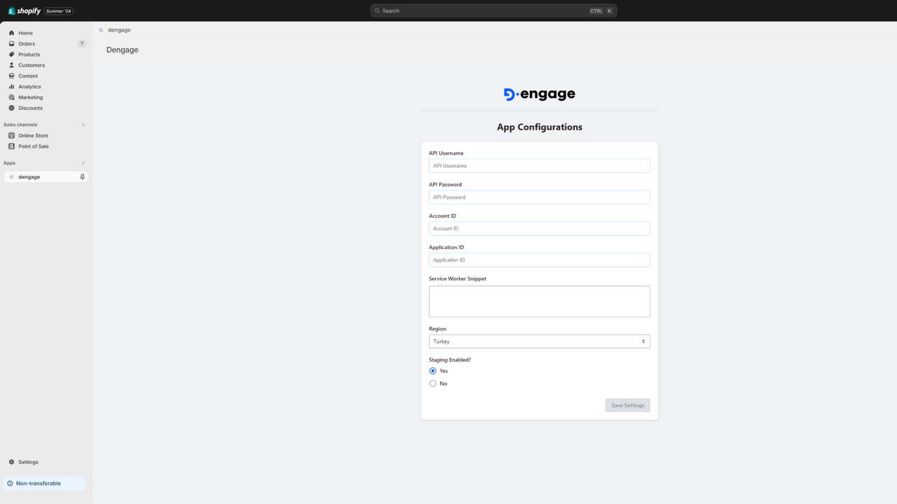 dengage-settings