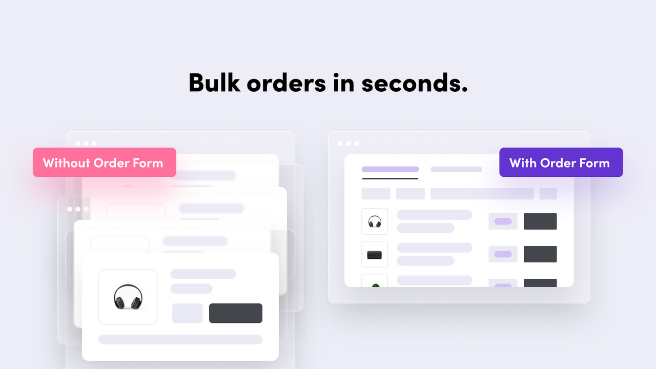 Wholesale Order Form - bulk order in seconds
