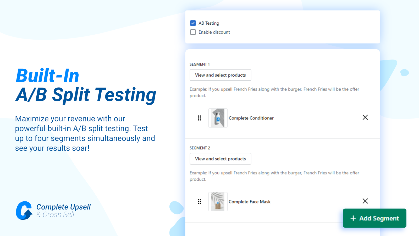 Tests A/B intégrés