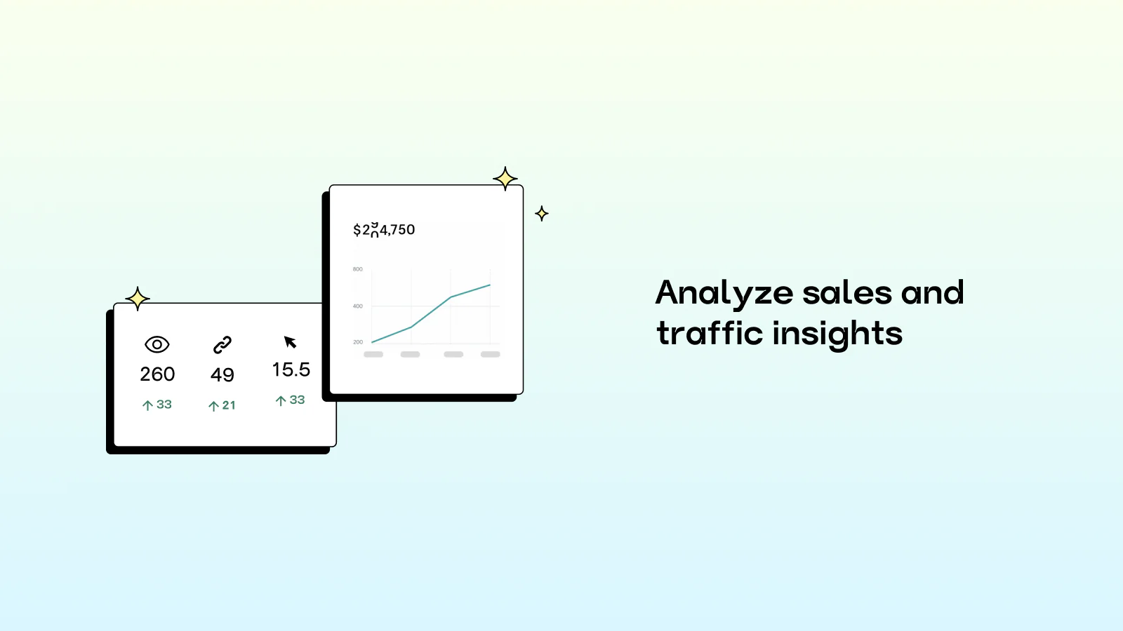 Analysieren Sie Verkaufs- und Traffic-Einblicke