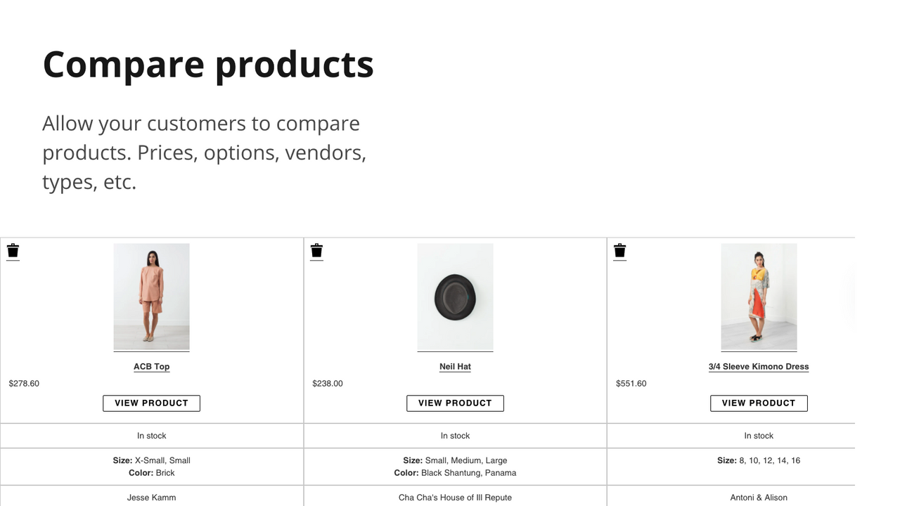 Compare products