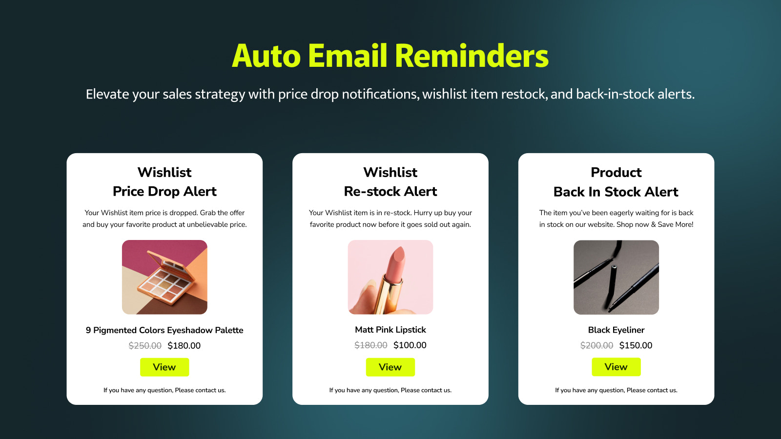 Automate price drop, restock, and back-in-stock alerts