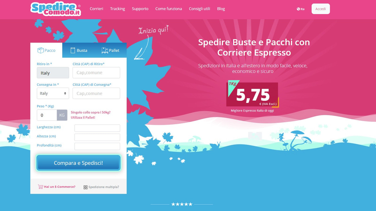 SpedireComodo Homepage