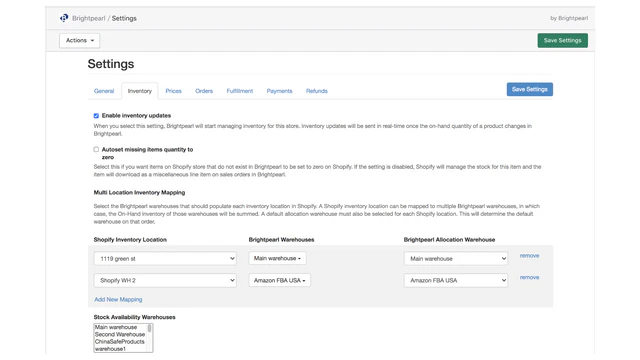 Shopify and Brightpearl Inventory Management