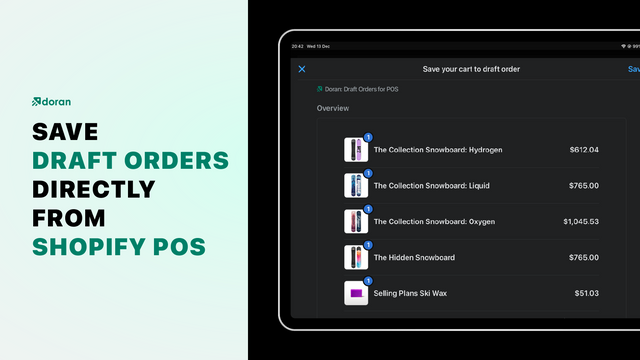 Guarda Pedidos Preliminares Directamente desde Shopify POS