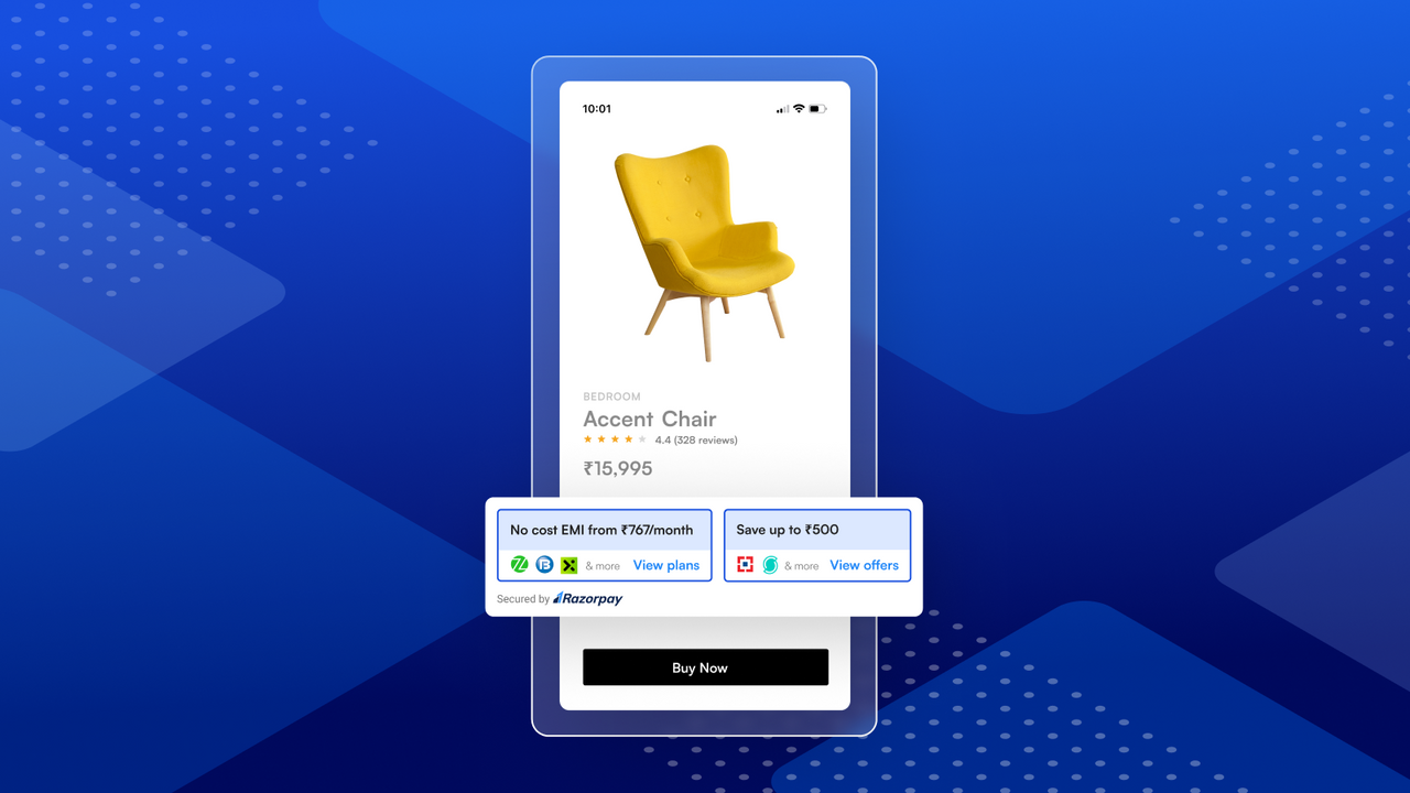 Razorpay Affordability widget on mobile