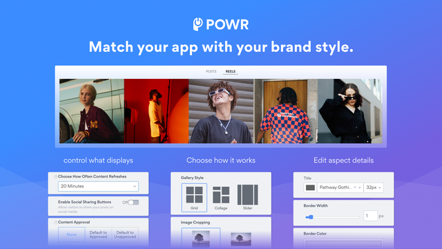 Personaliza el diseño de tu feed social, elementos, colores y fuentes.