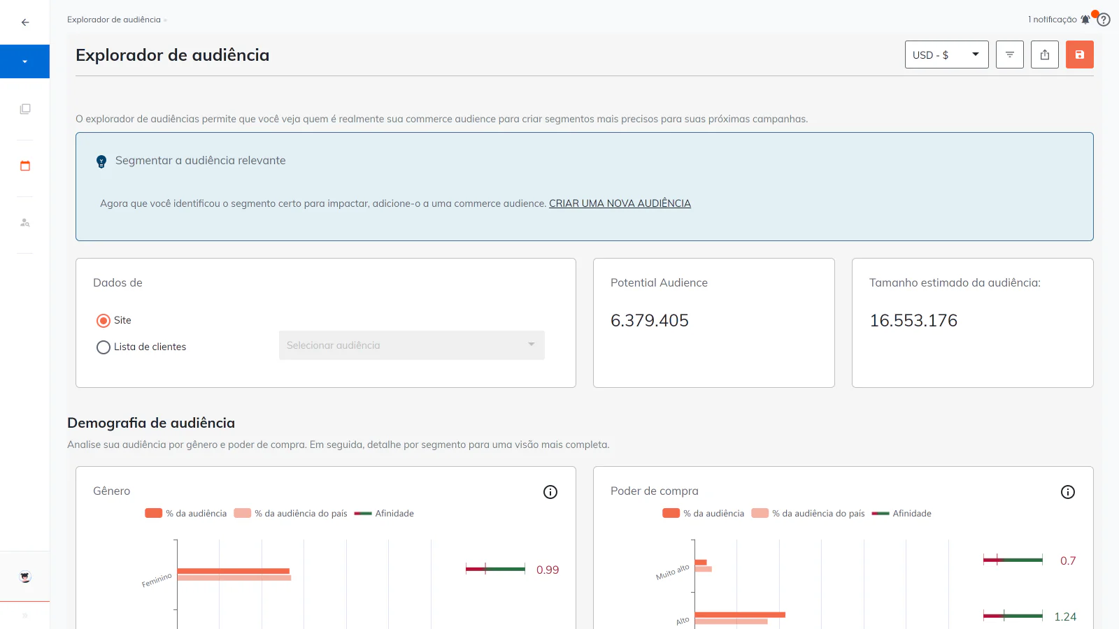 explorar de audiencia