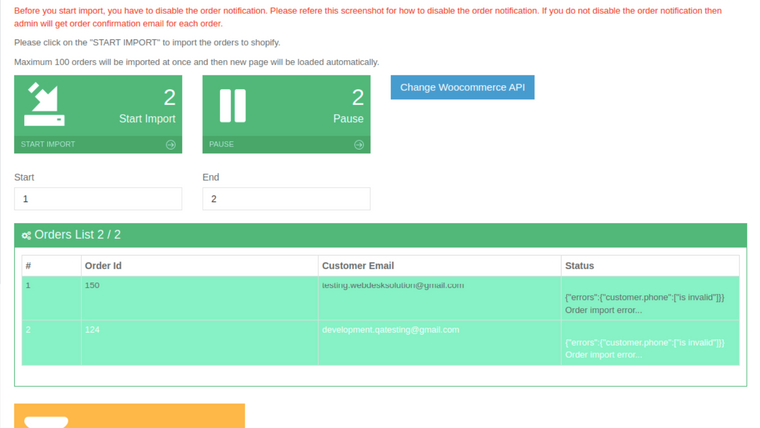 WebDesk Smart Order Import Screenshot