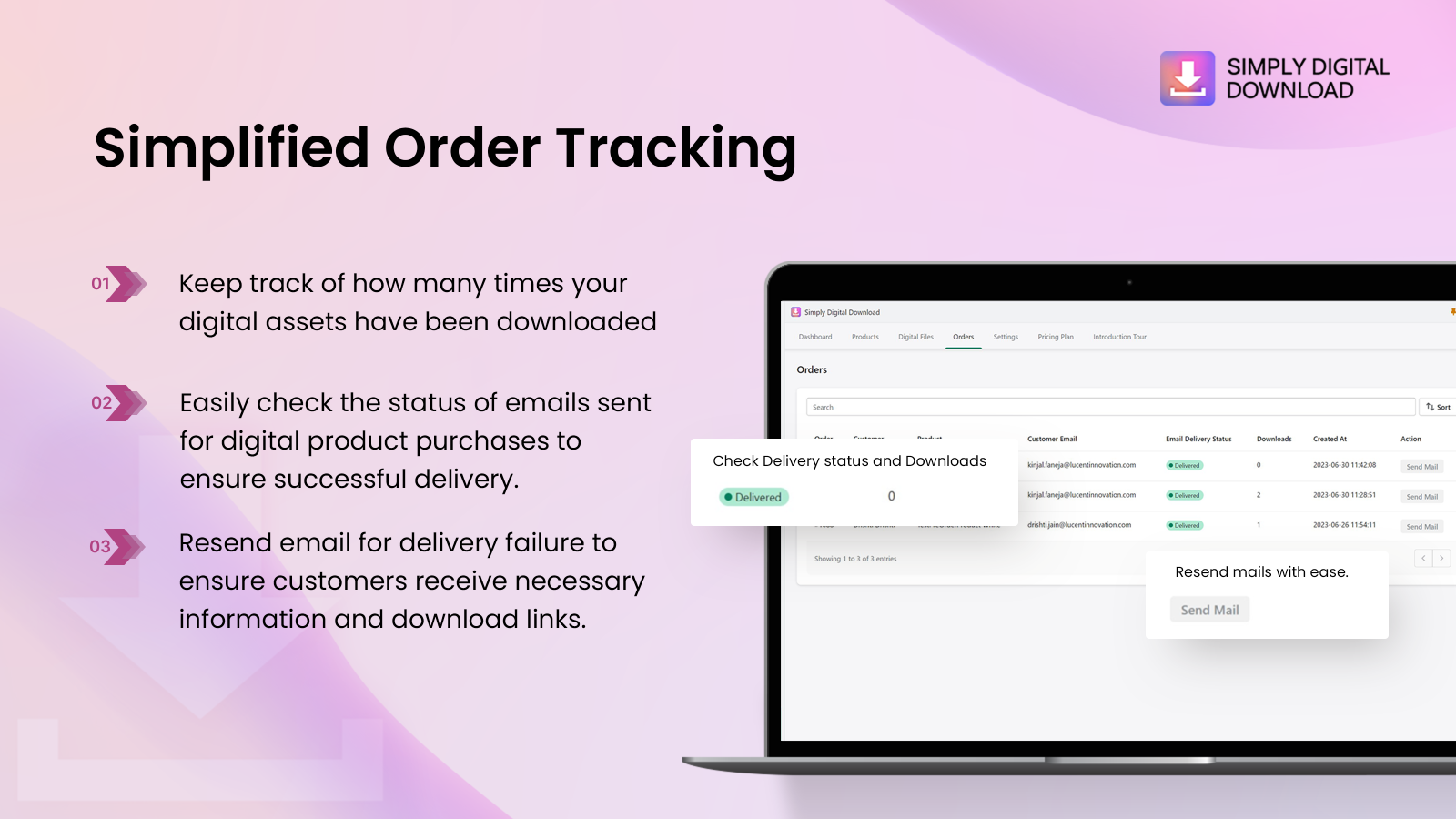 Ordertracking Digitaal Product