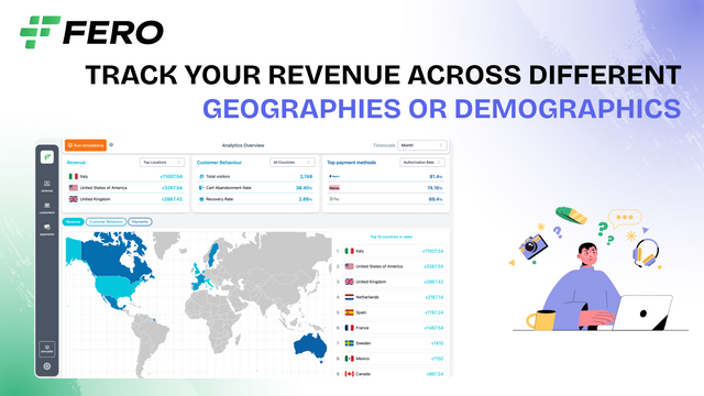 Track your revenue across different geographies or demographics
