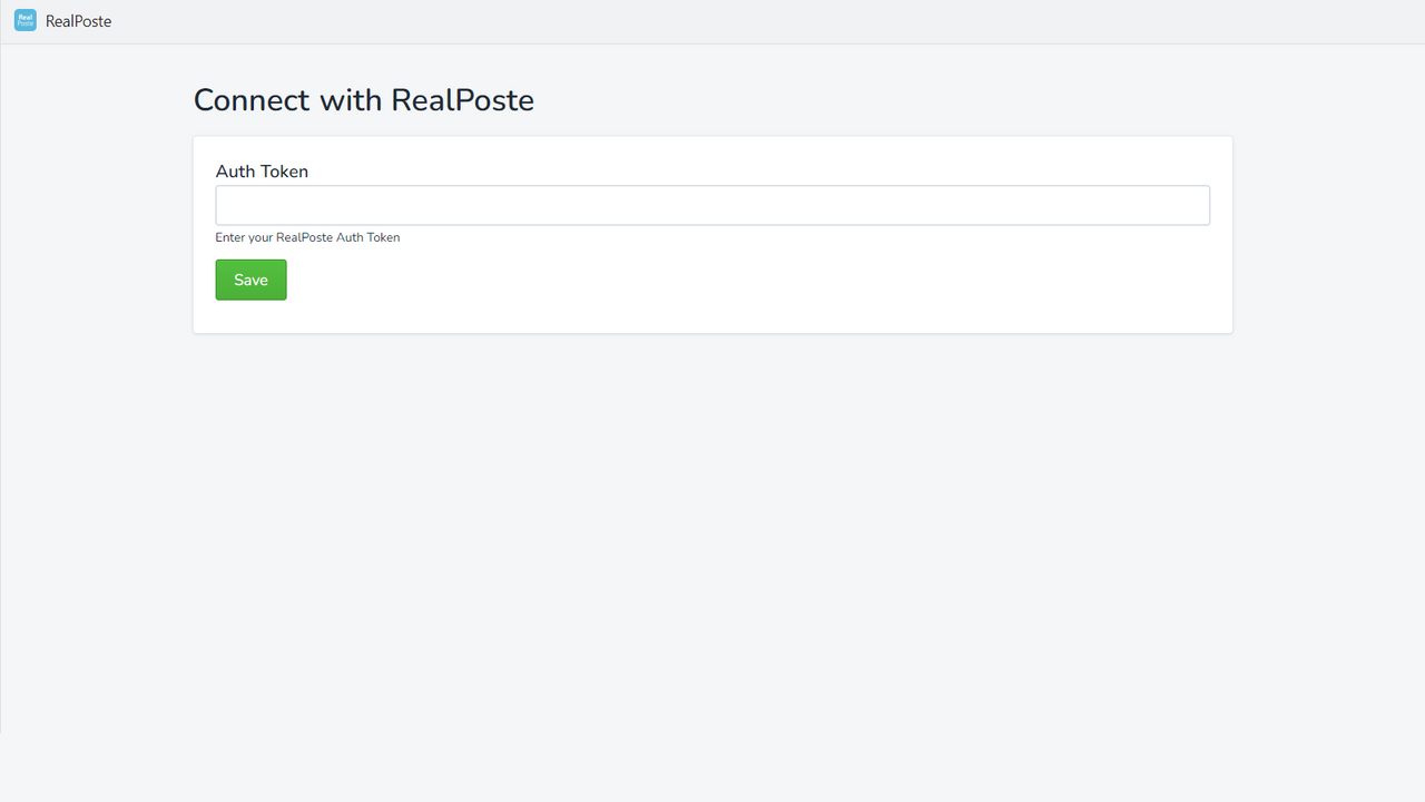 RealPoste - Shopify Exempel