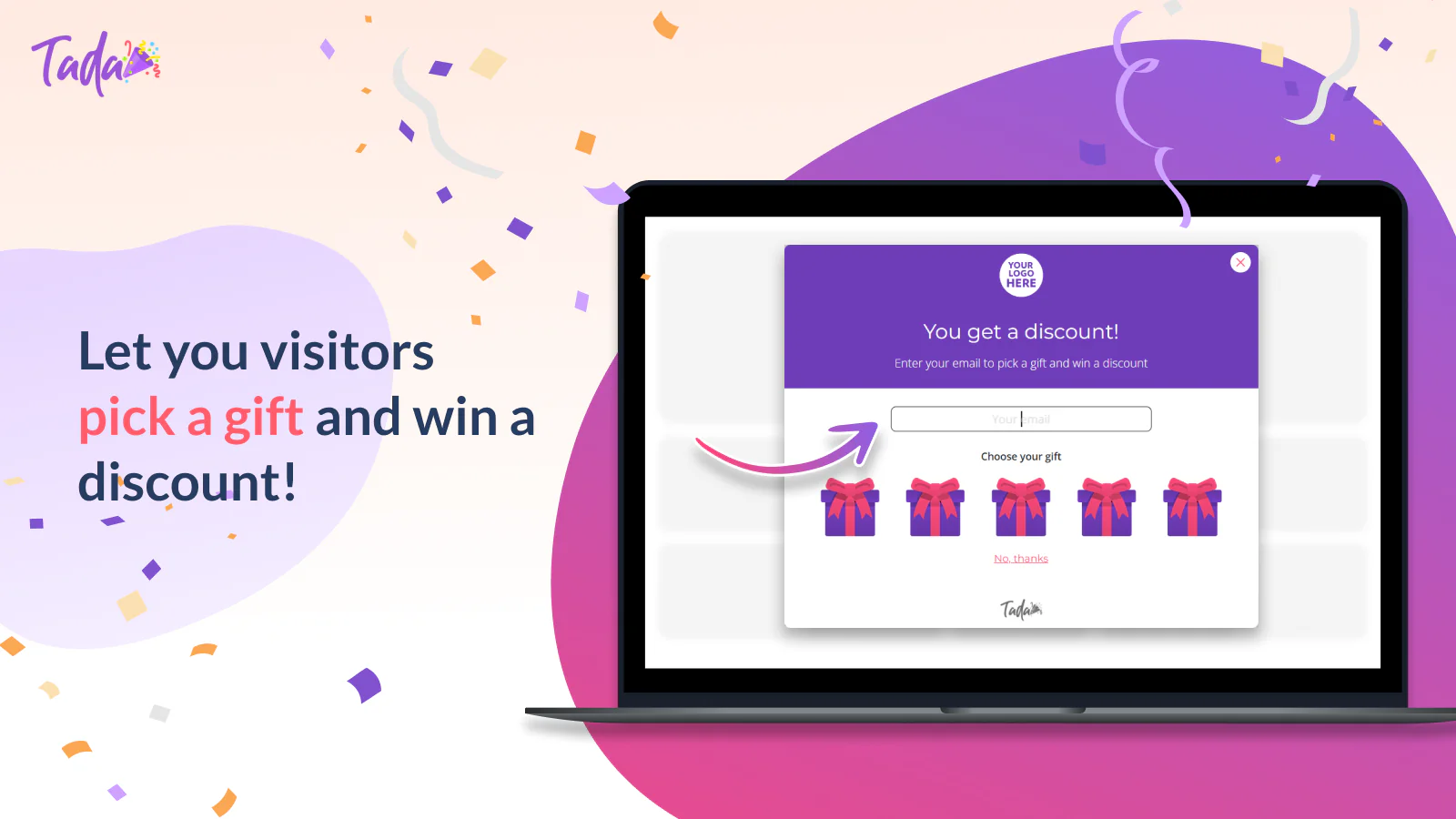 Let you users to pick a gift and win a discount!