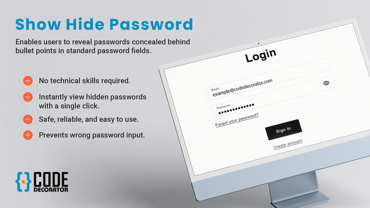 CD: Show Hide Password Screenshot