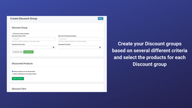 Create Discount Groups