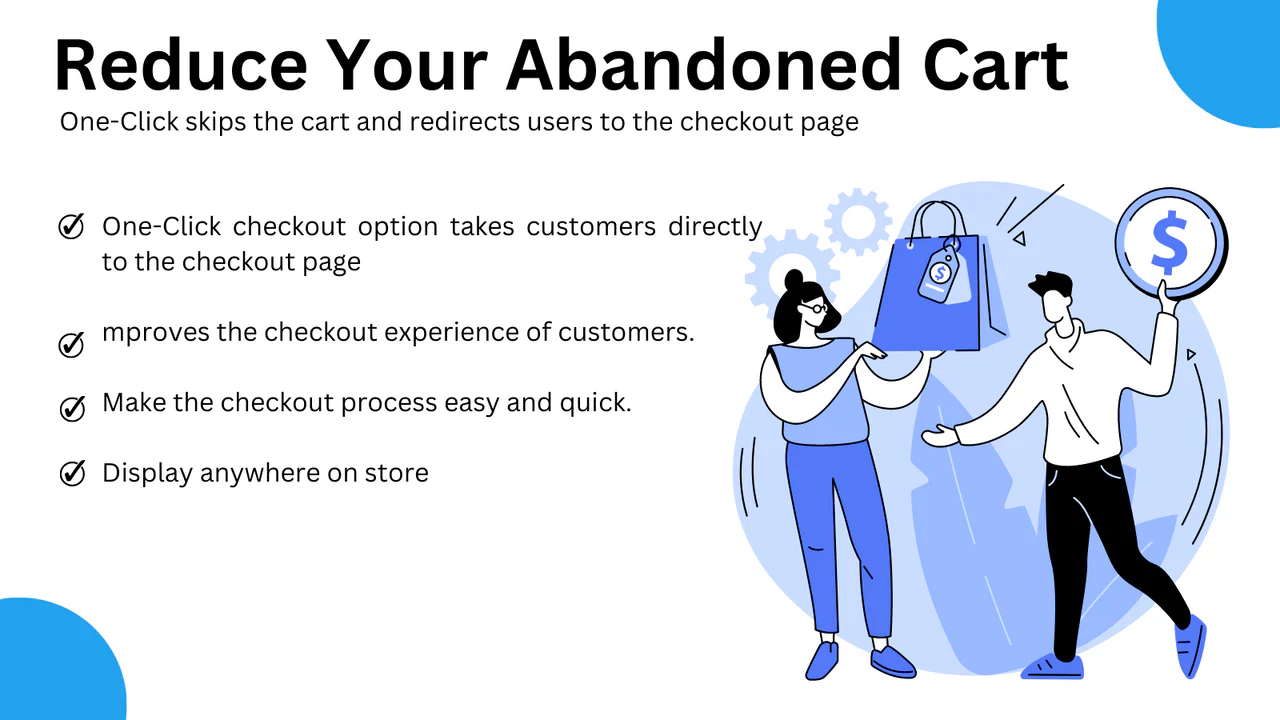 instant direct access to the checkout page