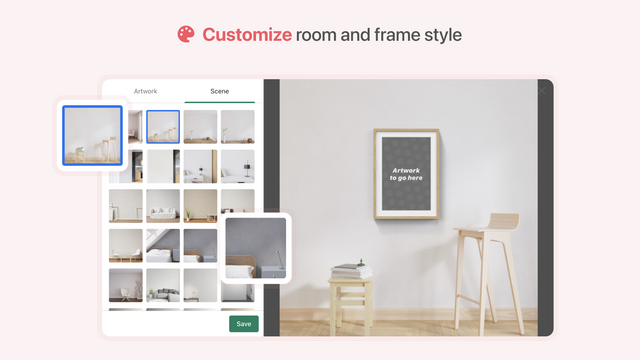 Personaliza el estilo de la habitación y el marco