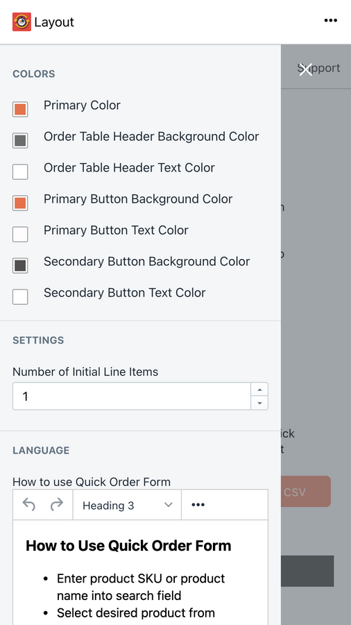 Layout Editor Mobil