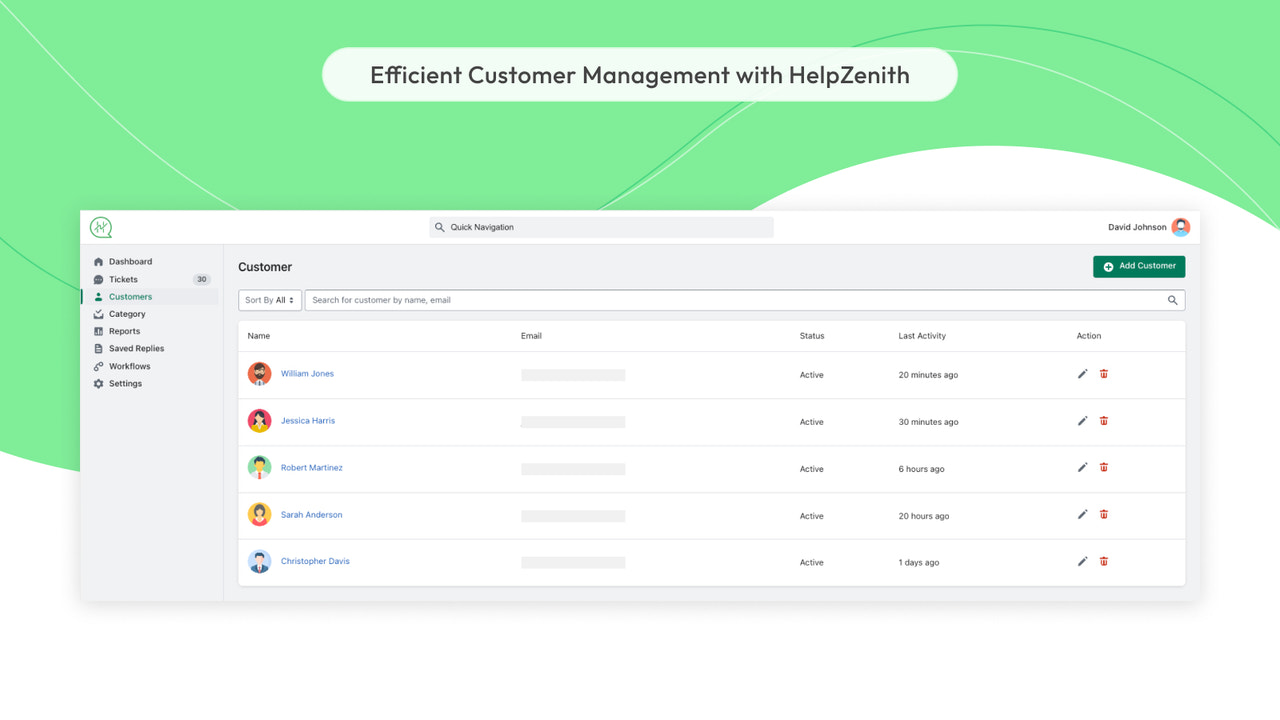 Efficient Customer Management with HelpZenith