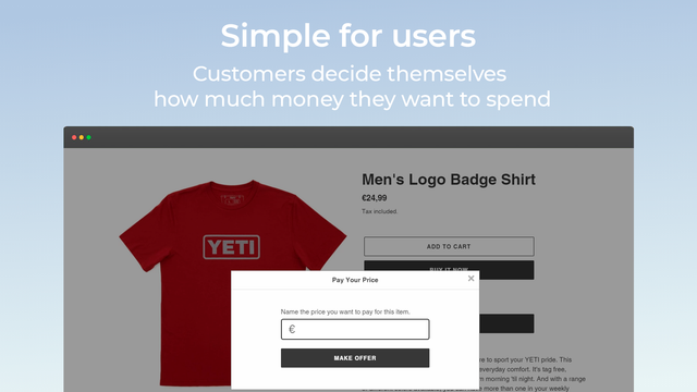 Let your users pay their own price