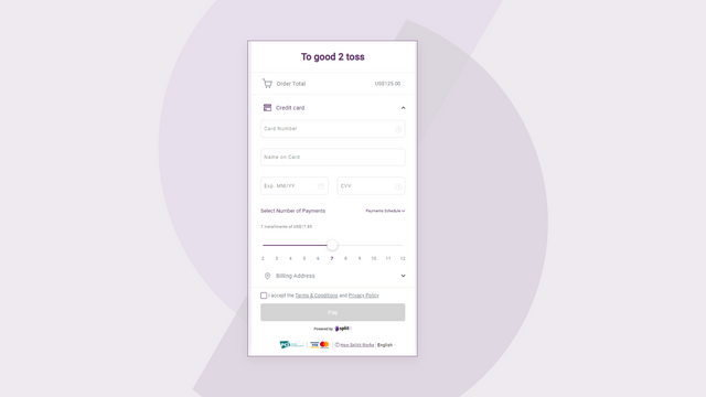 L'integrazione del check-out è semplicissima e si completa con s